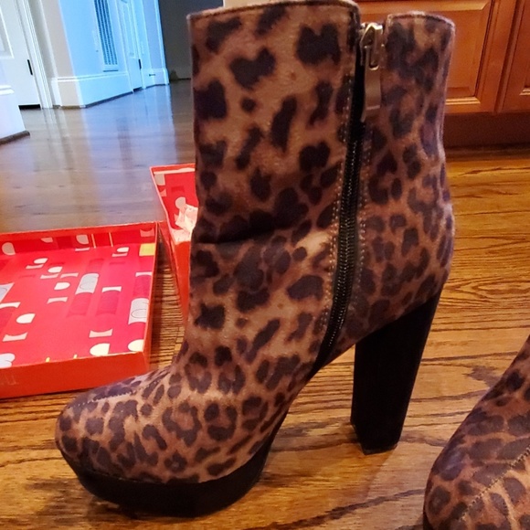 Platform boots leopard suede - Picture 2 of 8